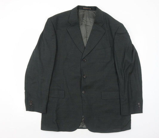 Marks and Spencer Mens Grey Wool Jacket Suit Jacket Size 42 Regular