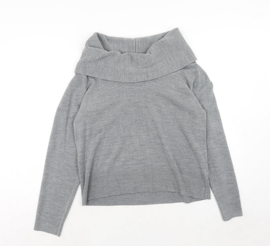 Damart Womens Grey Roll Neck Acrylic Pullover Jumper Size 18