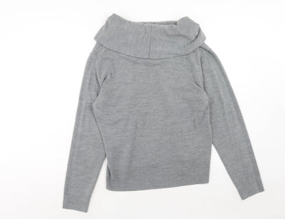 Damart Womens Grey Roll Neck Acrylic Pullover Jumper Size 18