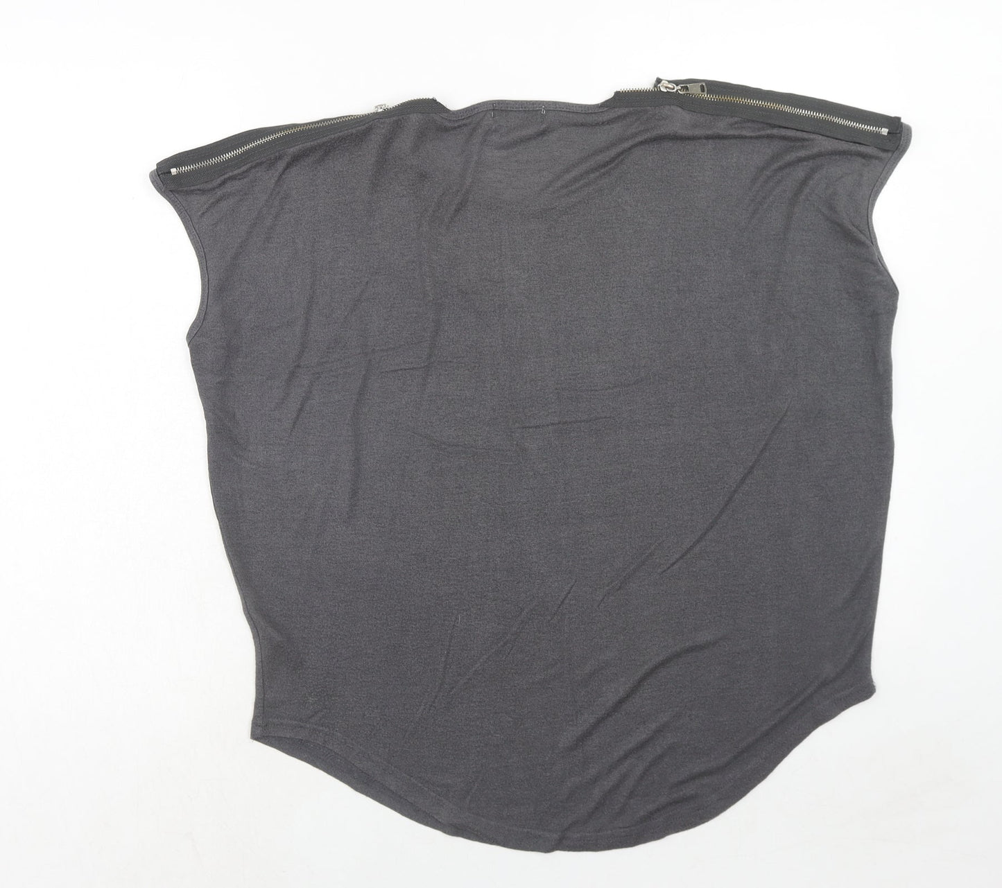 Apricot Womens Grey Polyester Basic T-Shirt Size 12 Round Neck
