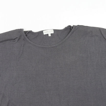 Apricot Womens Grey Polyester Basic T-Shirt Size 12 Round Neck