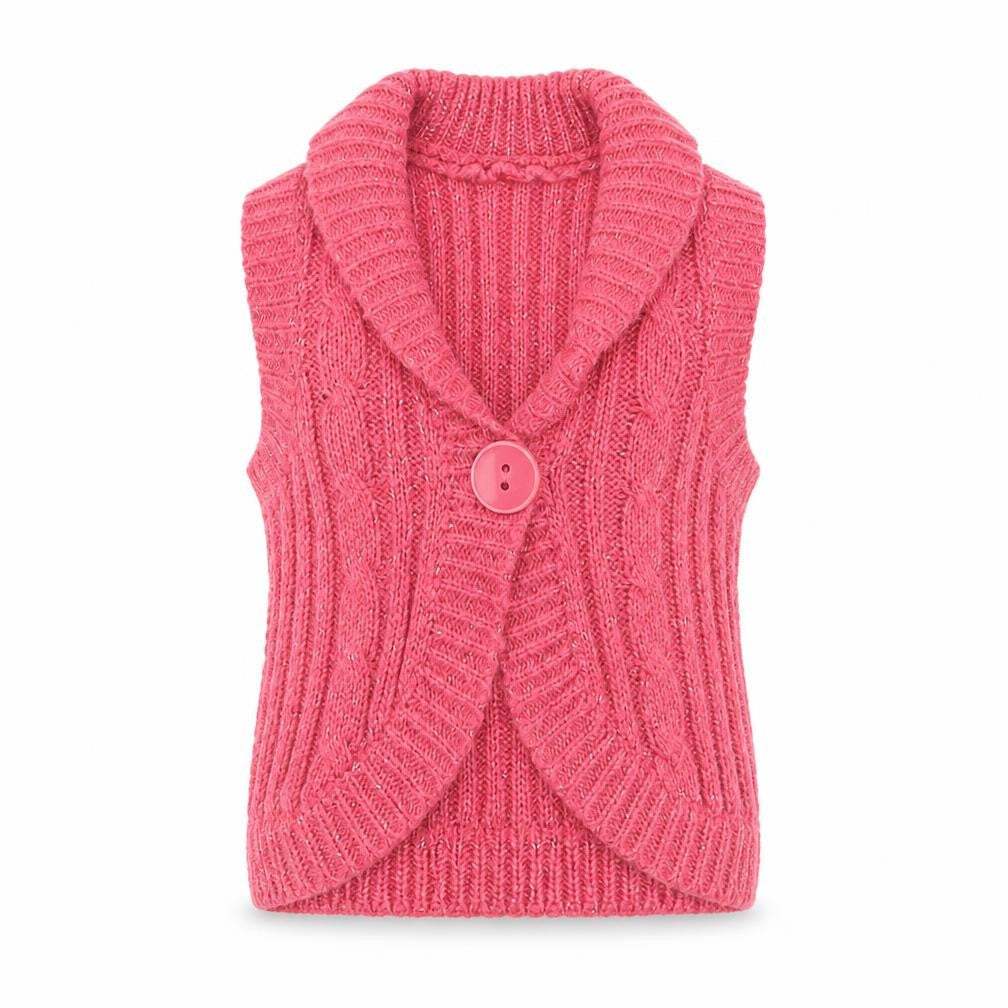Pumkin Patch Girls Pink V-Neck Acrylic Cardigan Jumper Size 7 Years Button