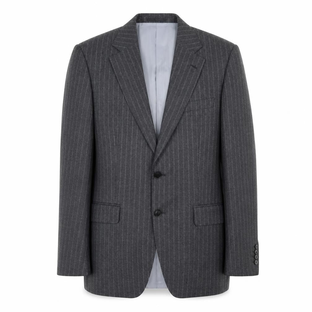 Marks & Spencer Mens Grey Striped Wool Jacket Suit Jacket Size 36 Regular