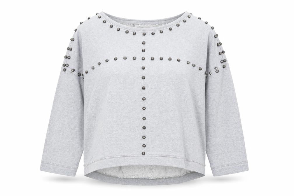 Jennifer Lopez Womens Grey Cotton Pullover Sweatshirt Size M Pullover