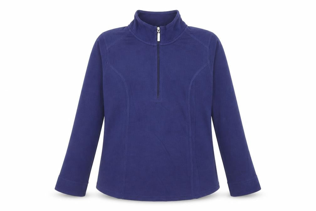 D&Co. Womens Blue Cotton Pullover Sweatshirt Size M Zip