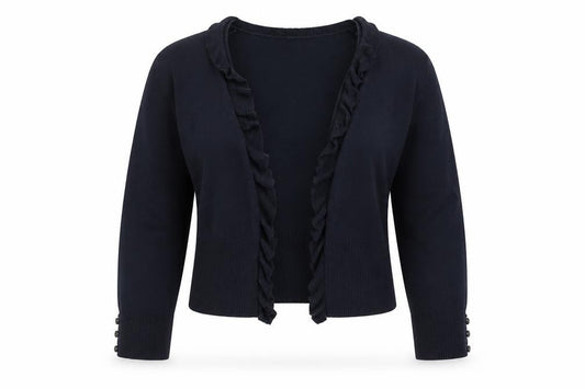 Roman Womens Blue V-Neck Viscose Cardigan Jumper Size S