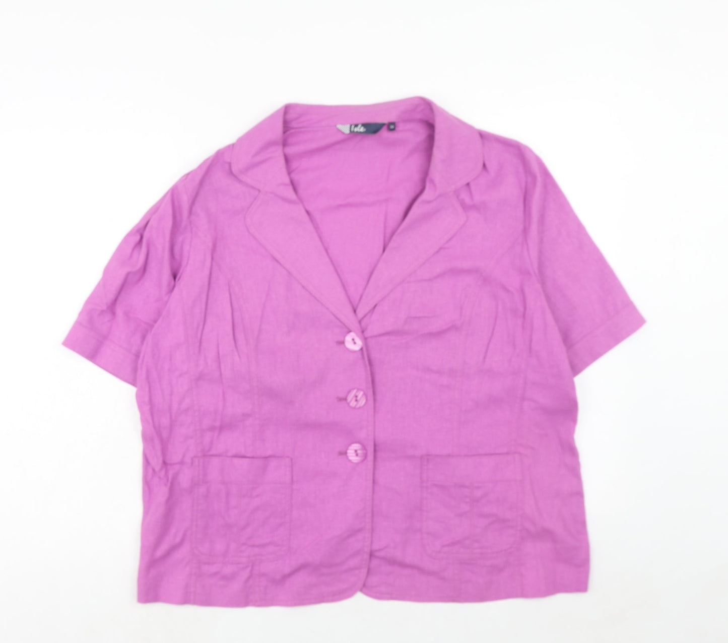 EWM Womens Purple Jacket Blazer Size 22 Button