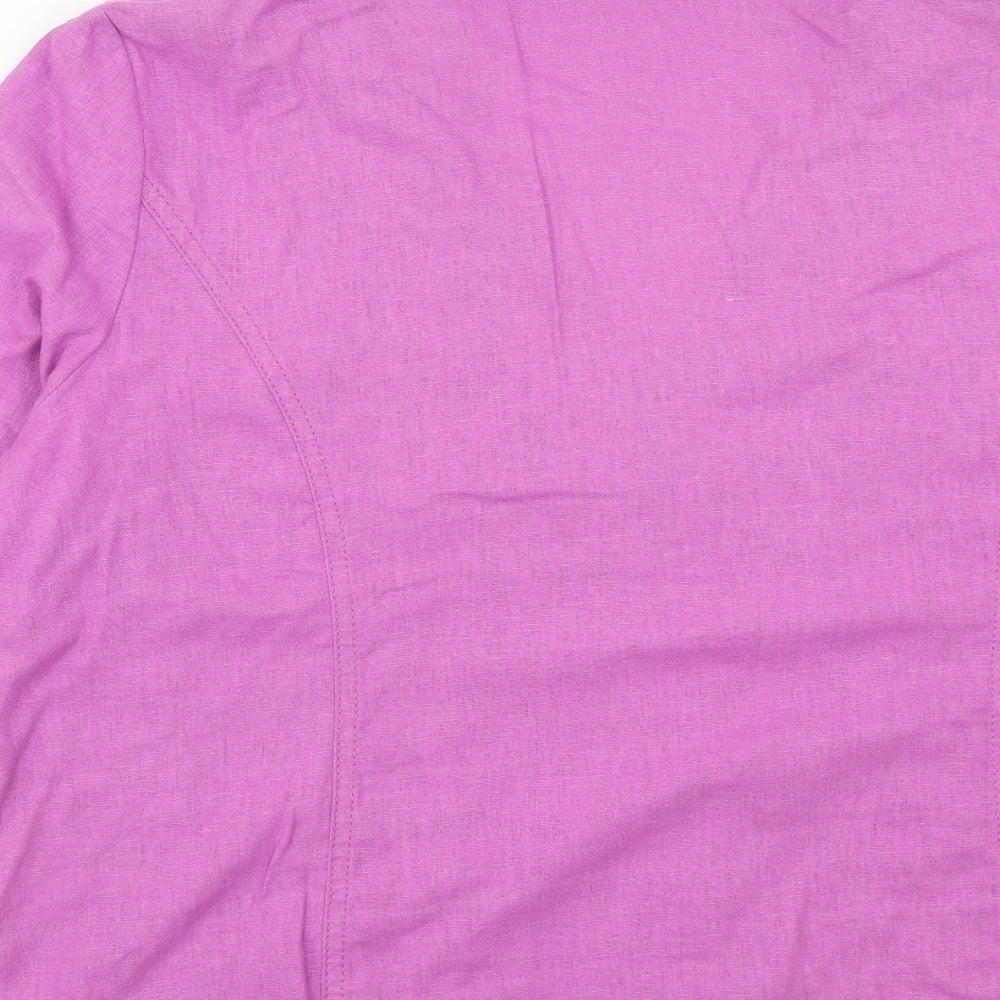 EWM Womens Purple Jacket Blazer Size 22 Button