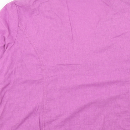 EWM Womens Purple Jacket Blazer Size 22 Button