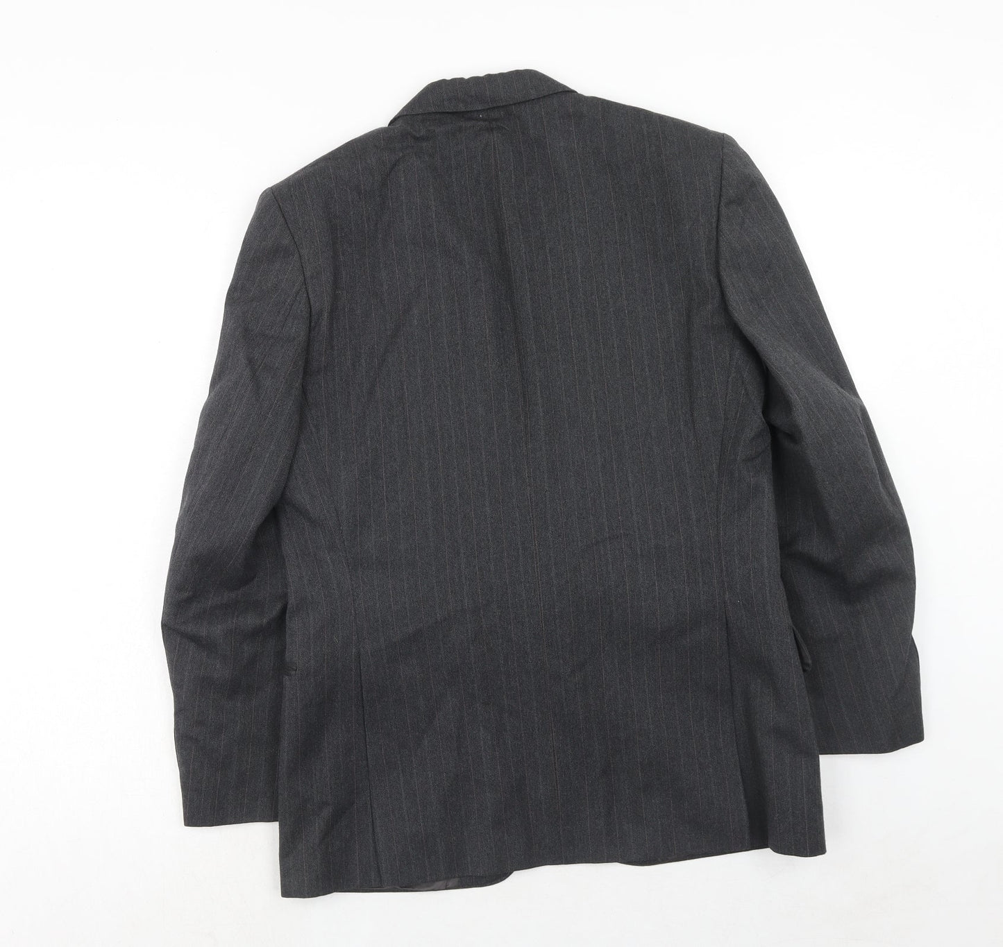 Chatsworth Mens Grey Striped Wool Jacket Suit Jacket Size 38 Regular