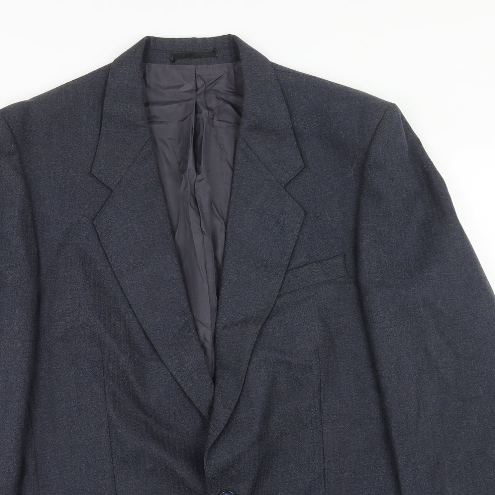 BHS Mens Blue Wool Jacket Suit Jacket Size 42 Regular