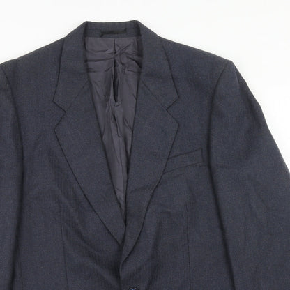 BHS Mens Blue Wool Jacket Suit Jacket Size 42 Regular