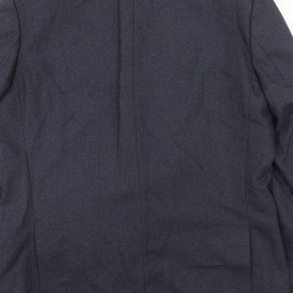 BHS Mens Blue Wool Jacket Suit Jacket Size 42 Regular