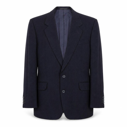 BHS Mens Blue Striped Wool Jacket Suit Jacket Size 36 Regular