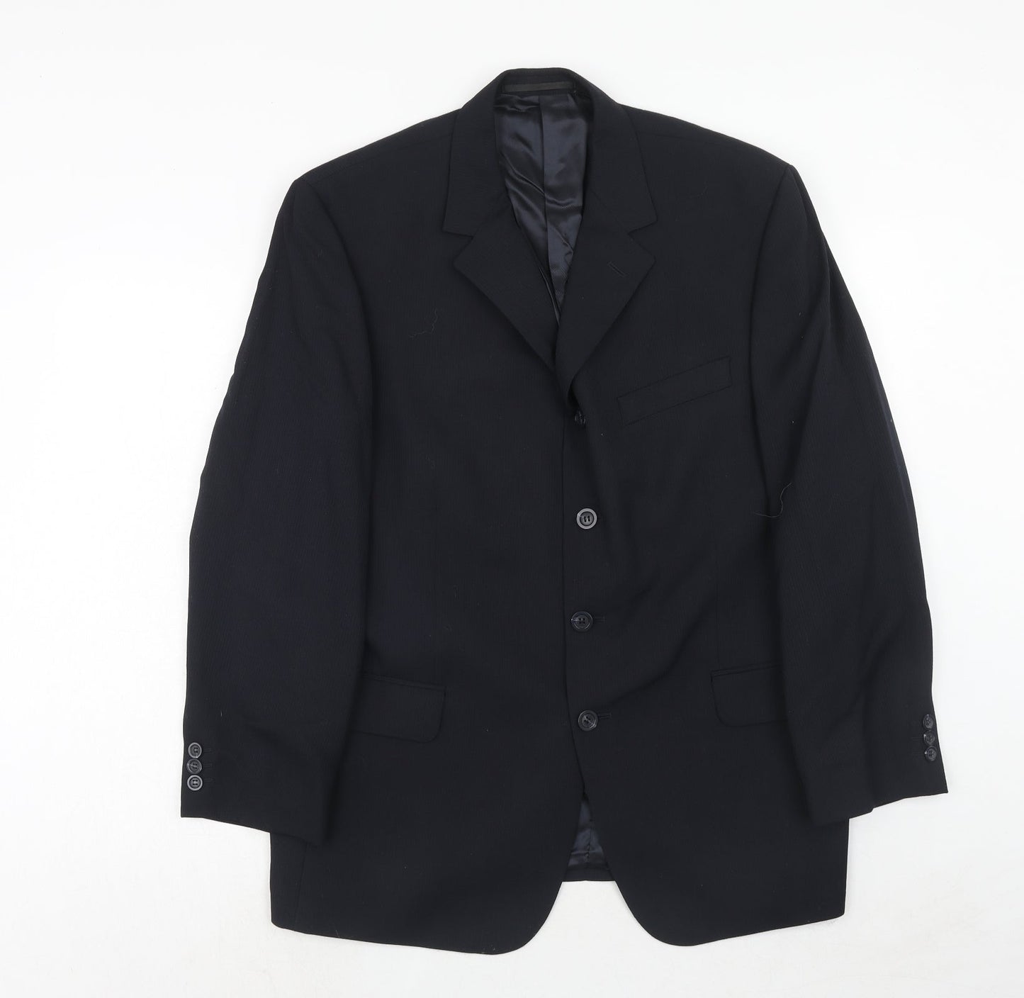 Tom english Mens Blue Polyester Jacket Suit Jacket Size 42 Regular