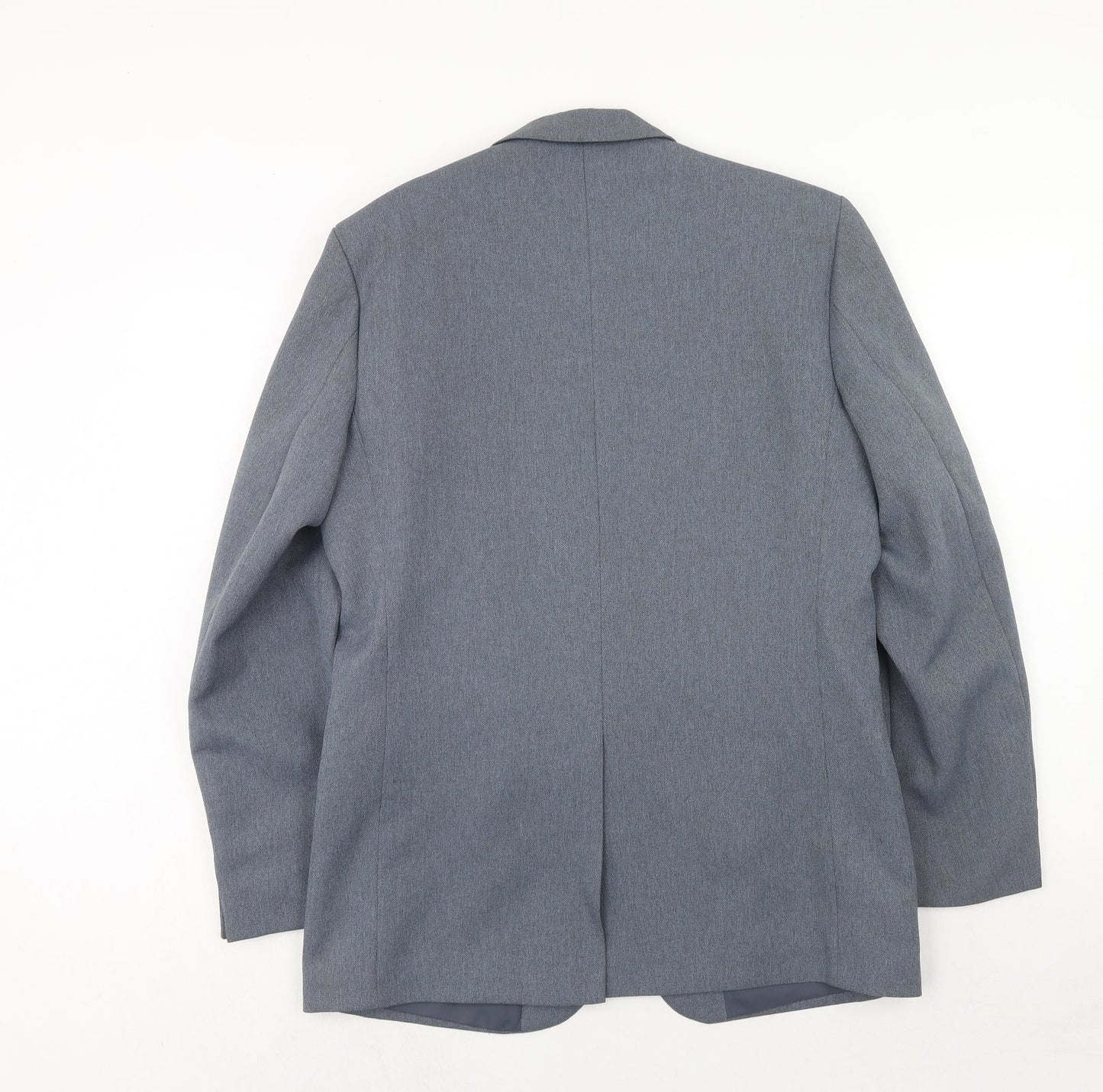 Greenwoods Mens Blue Polyester Jacket Suit Jacket Size 40 Regular