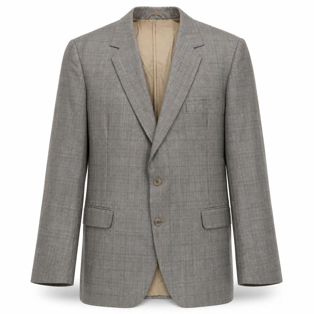 maenson Mens Brown Plaid Wool Jacket Blazer Size 40 Regular
