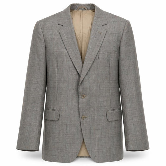 maenson Mens Brown Plaid Wool Jacket Blazer Size 40 Regular