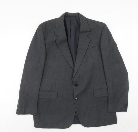 Hornes Mens Grey Wool Jacket Suit Jacket Size 40 Regular