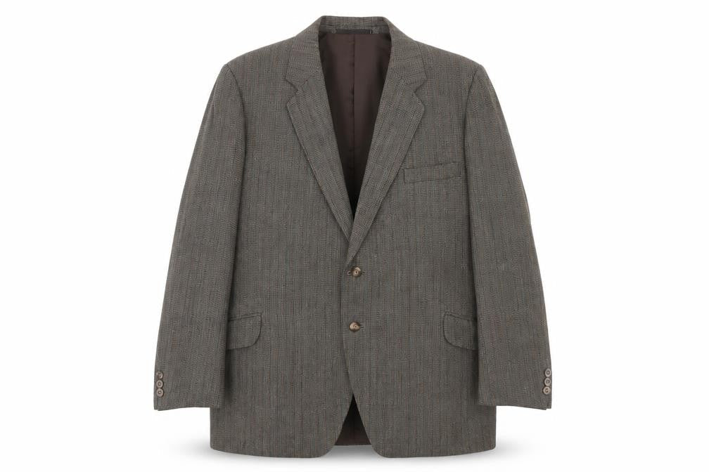 Vanderbilt Mens Brown Striped Polyester Jacket Blazer Size 42 Regular