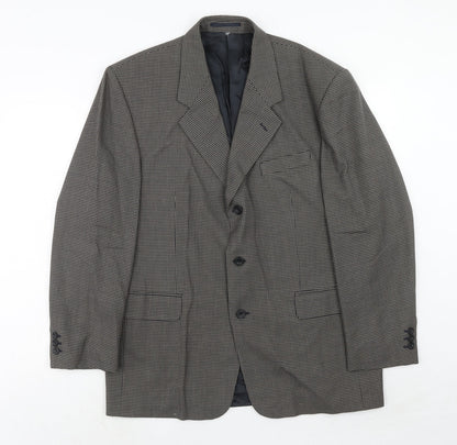 Principles Mens Brown Geometric Polyester Jacket Suit Jacket Size 42 Regular