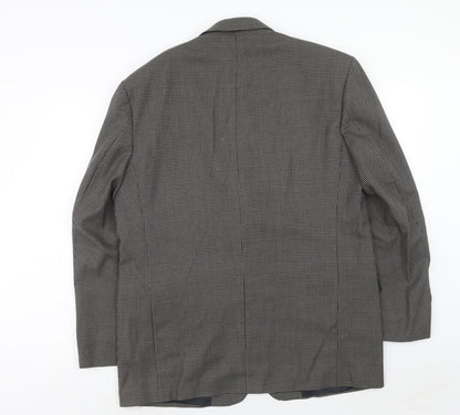 Principles Mens Brown Geometric Polyester Jacket Suit Jacket Size 42 Regular