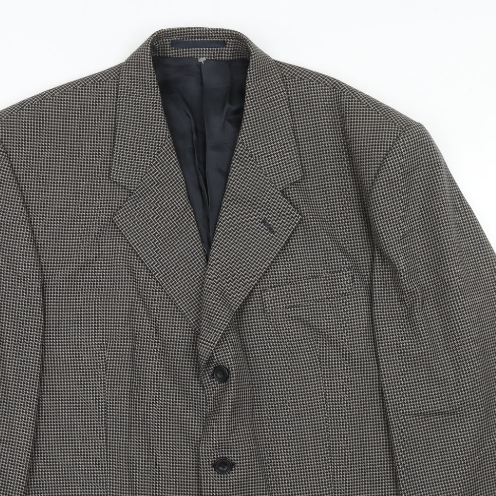 Principles Mens Brown Geometric Polyester Jacket Suit Jacket Size 42 Regular