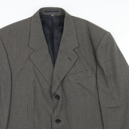 Principles Mens Brown Geometric Polyester Jacket Suit Jacket Size 42 Regular