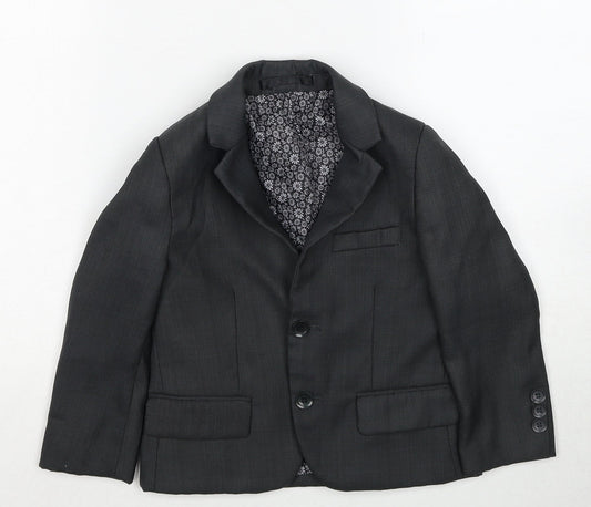 Cocktail Collection Boys Grey Jacket Blazer Size 3 Years Button
