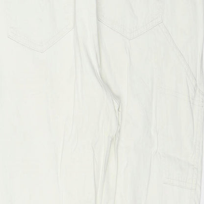 Bianca Womens Ivory Polyester Cropped Trousers Size 18 Regular Zip