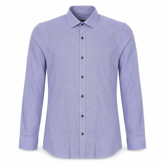Next Mens Blue Check Polyester Dress Shirt Size 14.5 Collared Button