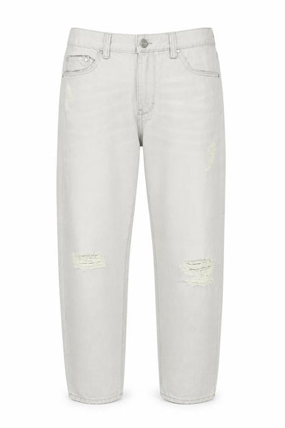 Waven Womens Grey Cotton Mom Jeans Size 8 Regular Zip