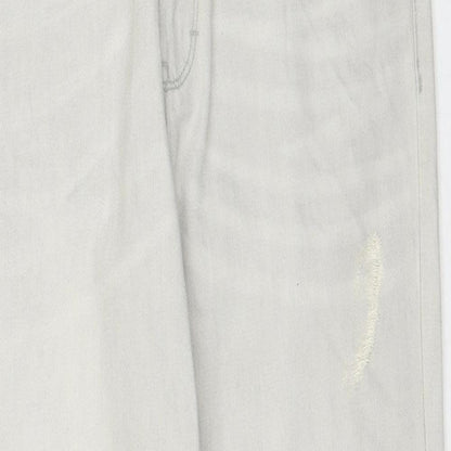 Waven Womens Grey Cotton Mom Jeans Size 8 Regular Zip