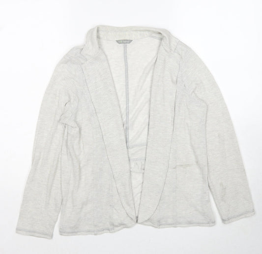 Marks and Spencer Womens Grey V-Neck Viscose Cardigan Jumper Size 16