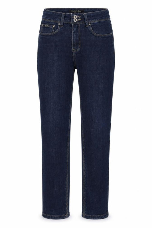 Marc Lauge Womens Blue Cotton Straight Jeans Size 8 Regular Zip
