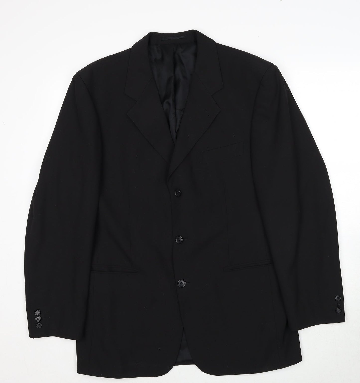 Copperstone Mens Black Polyester Jacket Suit Jacket Size 40 Regular