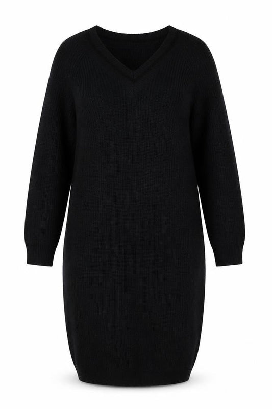 ASOS Womens Green Acrylic Jumper Dress Size 4 V-Neck Pullover