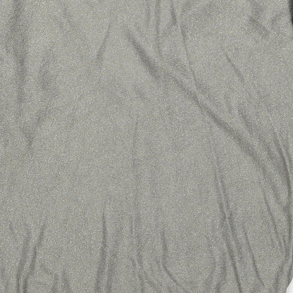 Topshop Womens Grey V-Neck Viscose Pullover Jumper Size 10