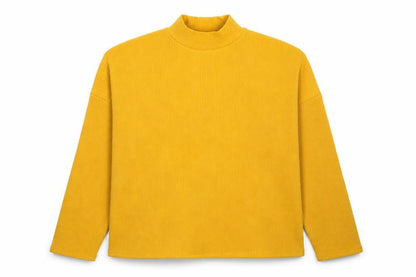 Divided by H&M Womens Yellow Mock Neck Polyester Pullover Jumper Size S