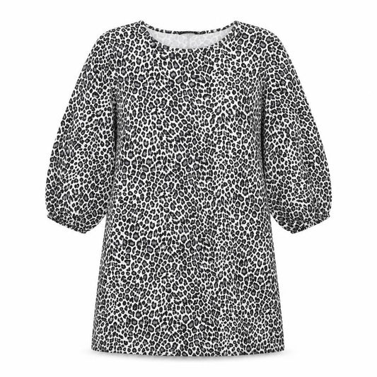 Boohoo Womens Grey Animal Print Polyester A-Line Size 14 Round Neck Pullover - Leopard Pattern