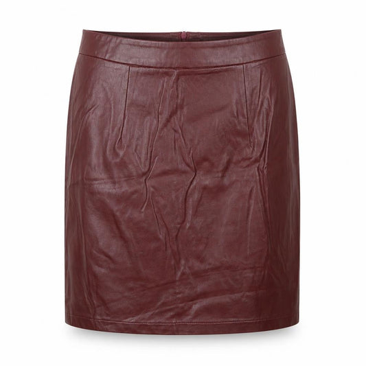 Boohoo Womens Red Polyethylene A-Line Skirt Size 6 Zip