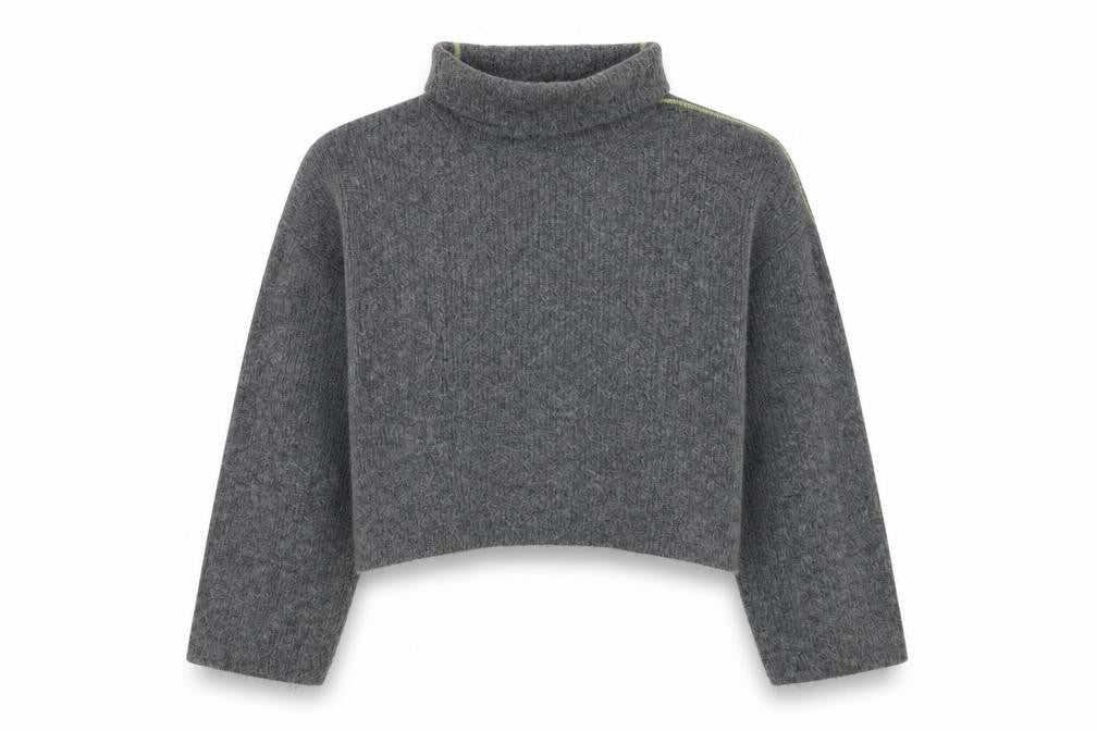 Topshop Womens Grey Roll Neck Acrylic Pullover Jumper Size 10