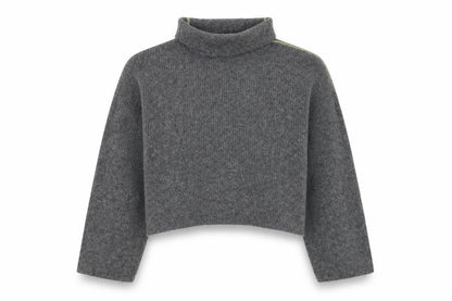Topshop Womens Grey Roll Neck Acrylic Pullover Jumper Size 10