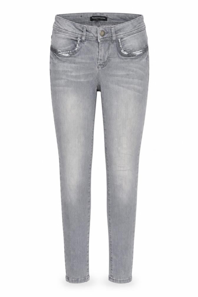 Tramontana Womens Grey Cotton Skinny Jeans Size 6 L32 in Regular Button