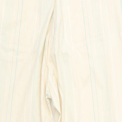 Green Lamb Womens Yellow Striped Polyester Trousers Size 10 Regular Button