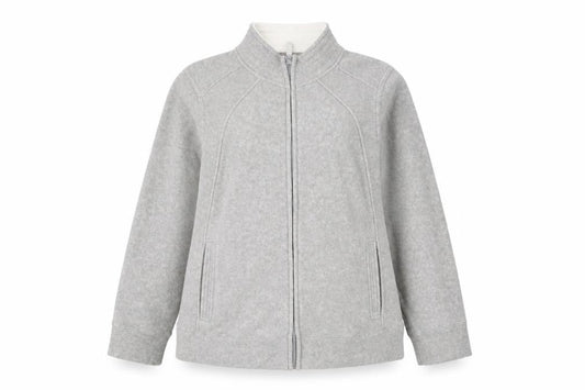 Bonmarché Womens Grey Jacket Size L Zip