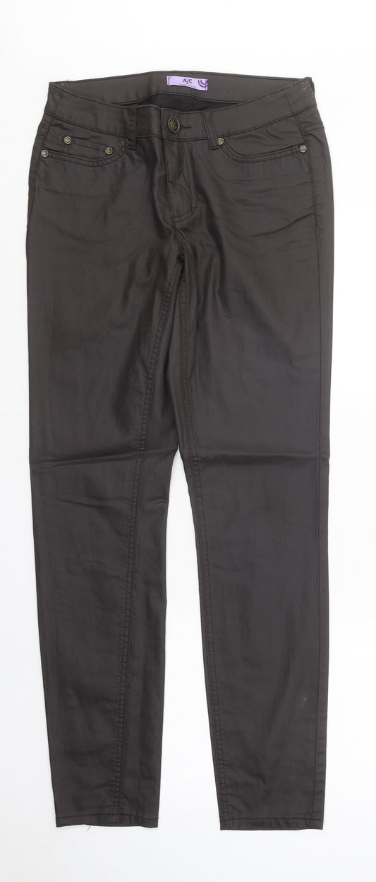 AJC Womens Black Polyester Straight Jeans Size 10 L29 in Regular Zip