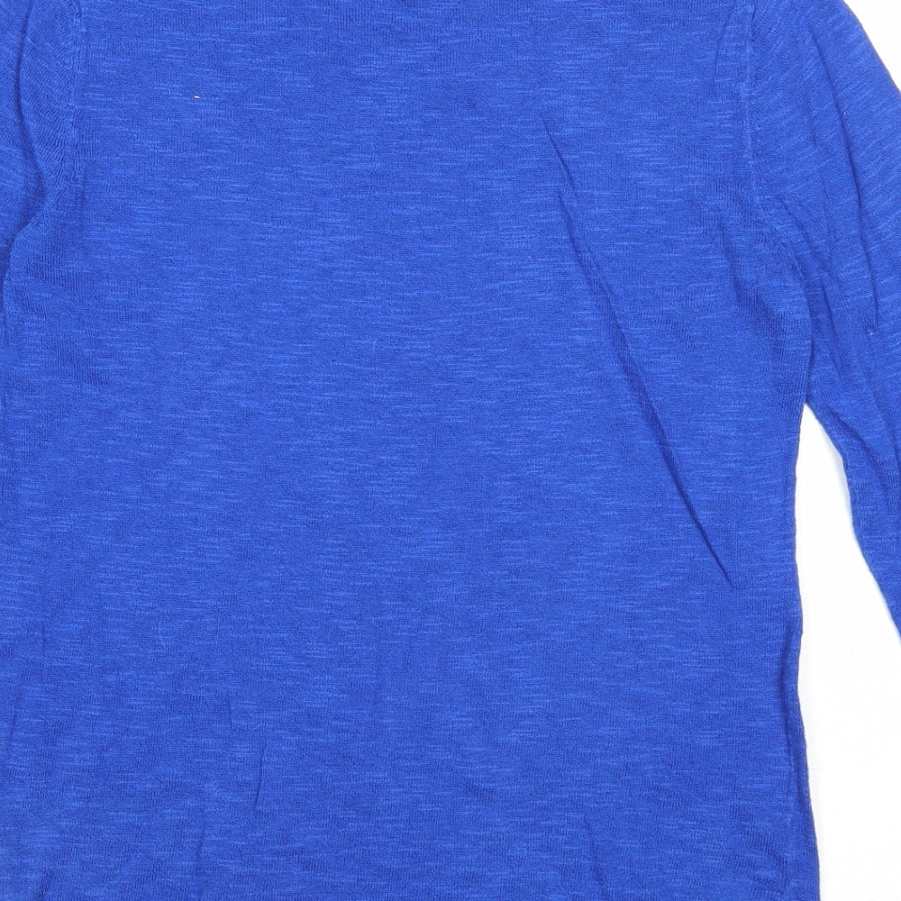 Gap Womens Blue Round Neck Cotton Pullover Jumper Size XS
