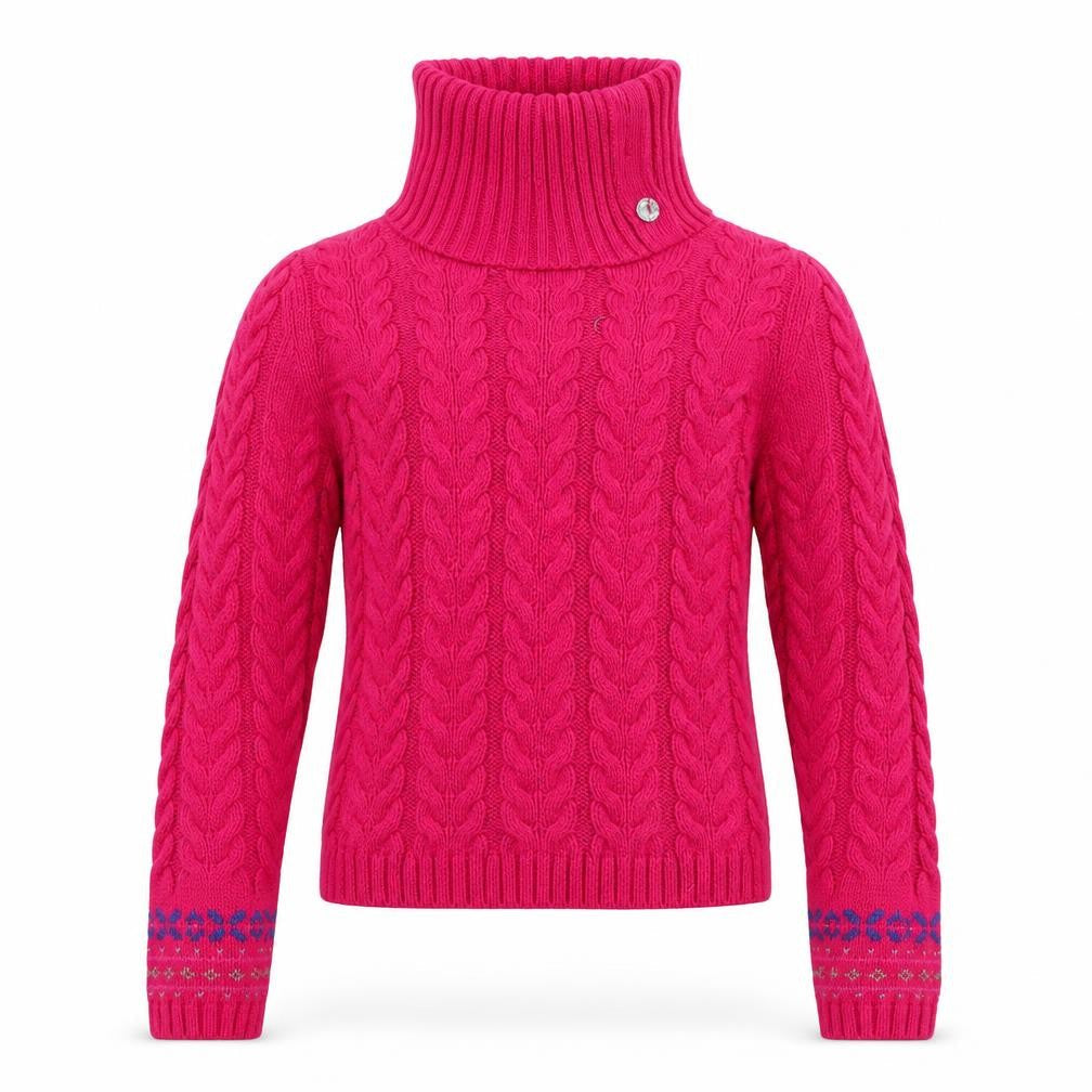 Lulurain Girls Pink Roll Neck Cotton Pullover Jumper Size 6 Years Pullover