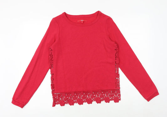 NEXT Womens Red Cotton Pullover Sweatshirt Size 6 Pullover
